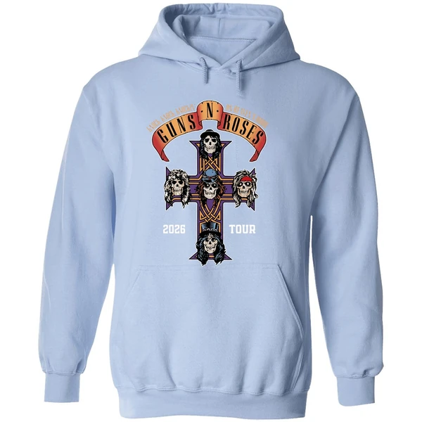 Gun N Roses World Tour 2026 America Dates Schedule Graphic Cross Hoodie - Image 4