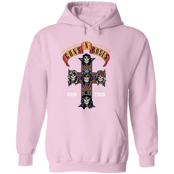 Gun N Roses World Tour 2026 America Dates Schedule Graphic Cross Hoodie - Image 5