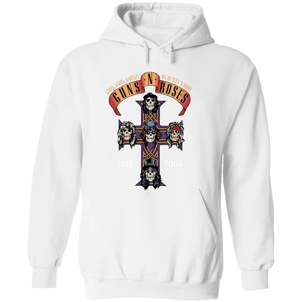 Gun N Roses World Tour 2026 America Dates Schedule Graphic Cross Hoodie - Image 8
