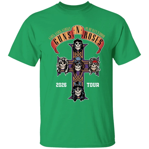 Gun N Roses World Tour 2026 America Dates Schedule Graphic Cross Shirt - Image 2