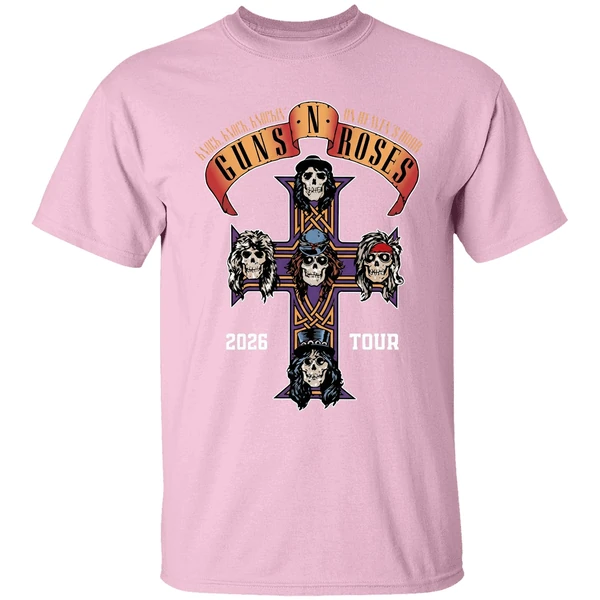 Gun N Roses World Tour 2026 America Dates Schedule Graphic Cross Shirt - Image 3