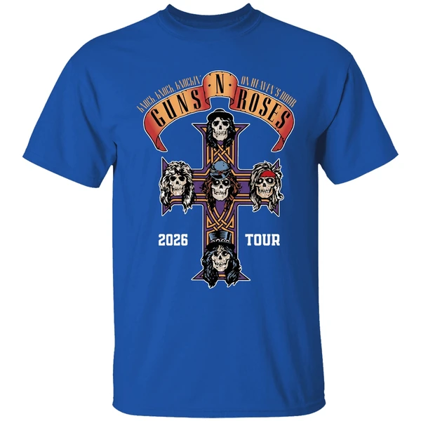 Gun N Roses World Tour 2026 America Dates Schedule Graphic Cross Shirt - Image 8