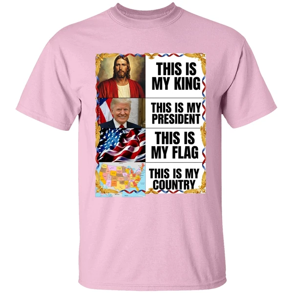 gunther eagleman trump this is my king president flag country shirt lightpink