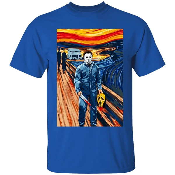 Halloween Michael Myers The Scream Parody Shirt - Image 8