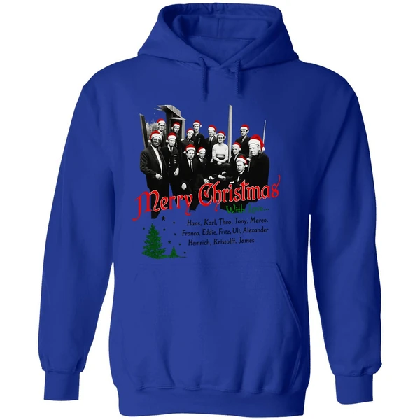 Hans Gruber Christmas Crew Hoodie - Image 7