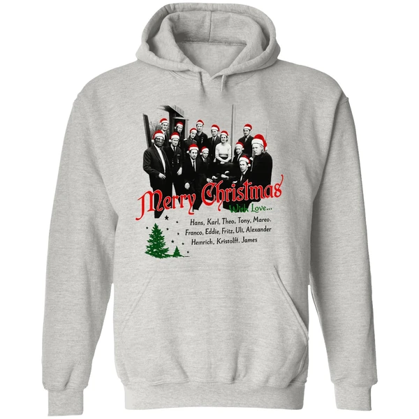 Hans Gruber Christmas Crew Hoodie - Image 9
