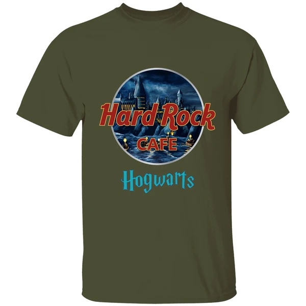 harry potter hard rock cafe hogwarts shirt militarygreen