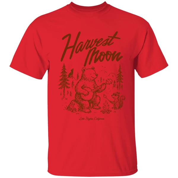 harvest moon gathering youth bear shirt red