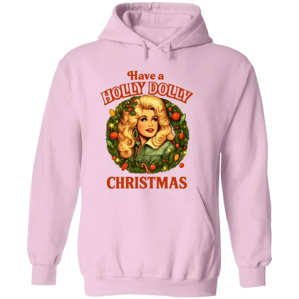 Have A Holly Dolly Christmas Retro Dolly Parton Inspired Hoodie - Image 5