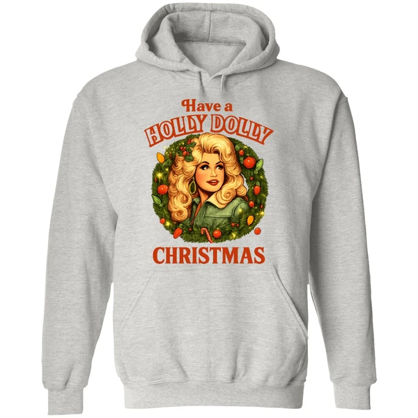 Have A Holly Dolly Christmas Retro Dolly Parton Inspired Hoodie - Image 9