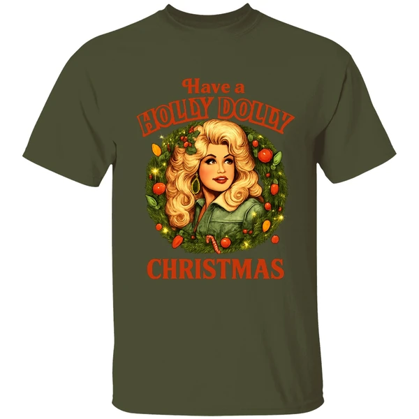 have-a-holly-dolly-christmas-retro-dolly-parton-inspired-shirt-militarygreen