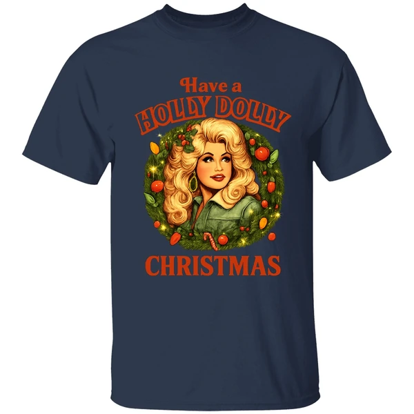 Have A Holly Dolly Christmas Retro Dolly Parton Inspired Shirt - Image 5