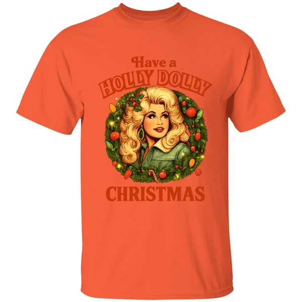Have A Holly Dolly Christmas Retro Dolly Parton Inspired Shirt - Image 6