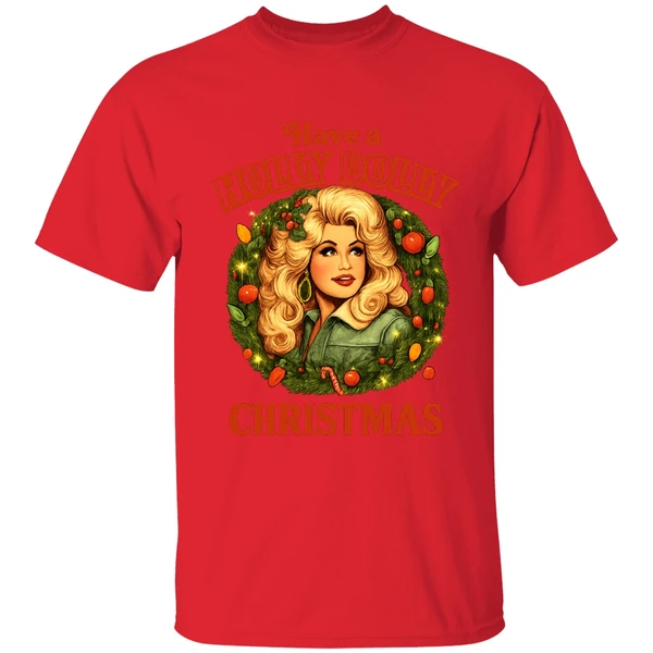 Have A Holly Dolly Christmas Retro Dolly Parton Inspired Shirt - Image 7