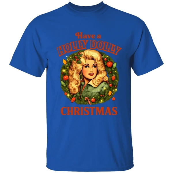 Have A Holly Dolly Christmas Retro Dolly Parton Inspired Shirt - Image 8