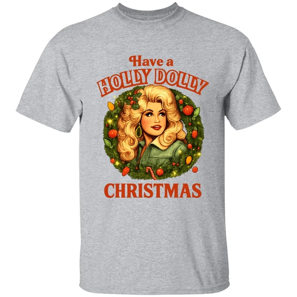 Have A Holly Dolly Christmas Retro Dolly Parton Inspired Shirt - Image 9