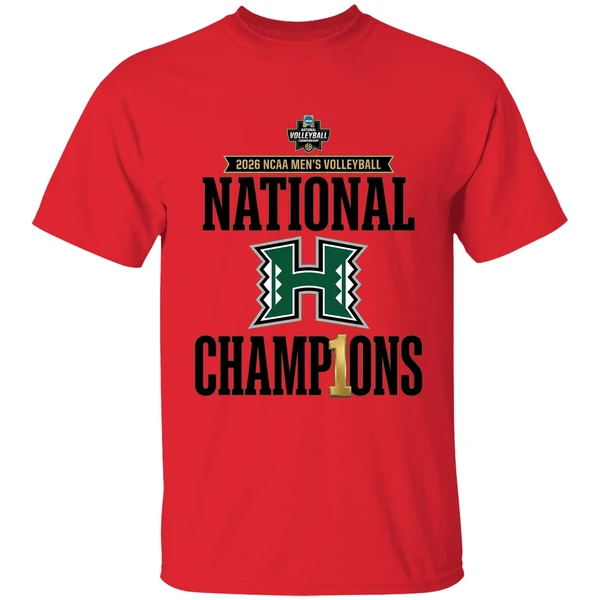 Hawaii Rainbow Warriors 2026 National Collegiate Mens Volleyball National Champions Shirt - Image 4