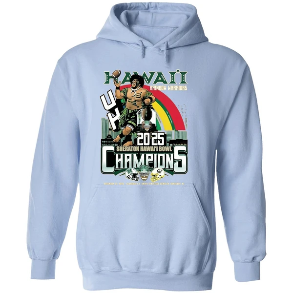 Hawaii Rainbow Warriors Football 2025 Champions Sheraton Hoodie - Image 4