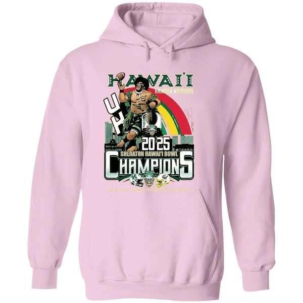 Hawaii Rainbow Warriors Football 2025 Champions Sheraton Hoodie - Image 5