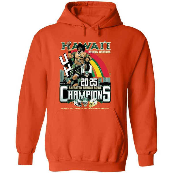 Hawaii Rainbow Warriors Football 2025 Champions Sheraton Hoodie - Image 6