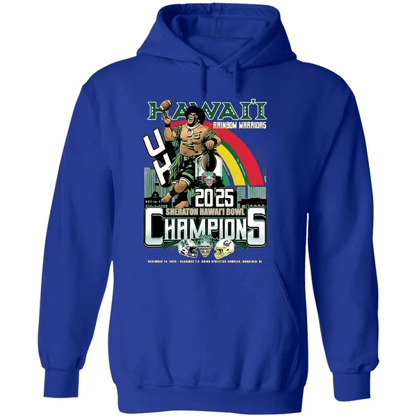 Hawaii Rainbow Warriors Football 2025 Champions Sheraton Hoodie - Image 7