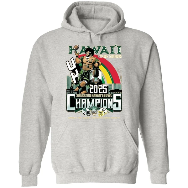 Hawaii Rainbow Warriors Football 2025 Champions Sheraton Hoodie - Image 9