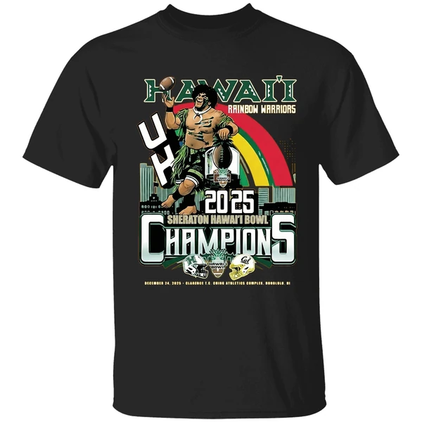 Hawaii Rainbow Warriors Football 2025 Champions Sheraton Shirt