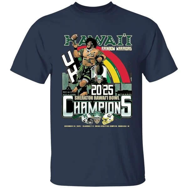 Hawaii Rainbow Warriors Football 2025 Champions Sheraton Shirt - Image 5