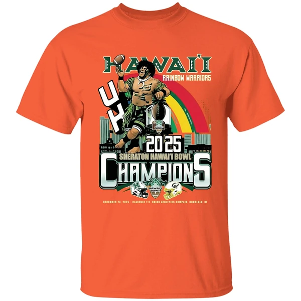 Hawaii Rainbow Warriors Football 2025 Champions Sheraton Shirt - Image 6