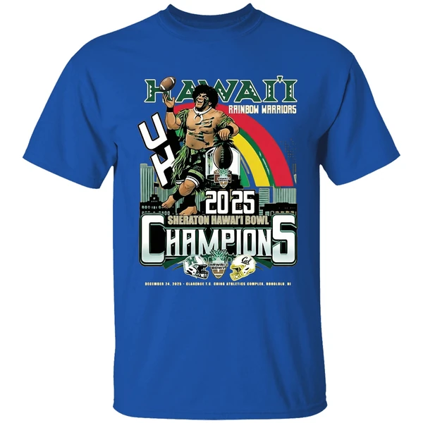 Hawaii Rainbow Warriors Football 2025 Champions Sheraton Shirt - Image 8