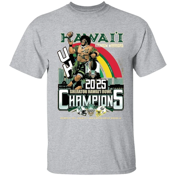 Hawaii Rainbow Warriors Football 2025 Champions Sheraton Shirt - Image 9