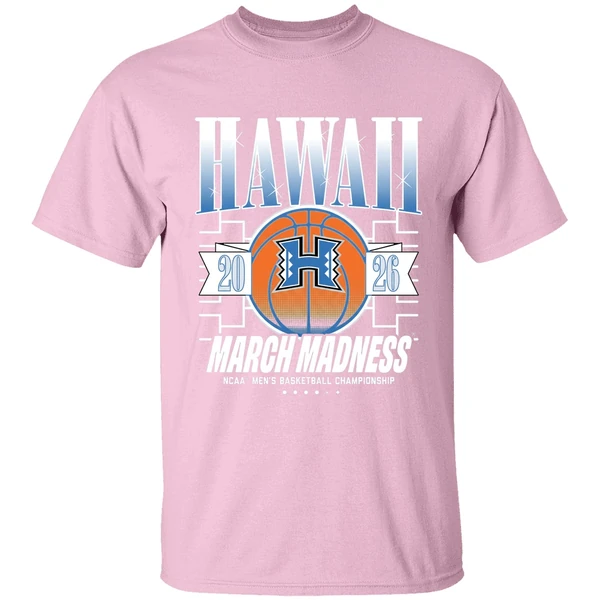 hawaii rainbow warriors mbb 2026 ncaa mens basketball championship shirt lightpink