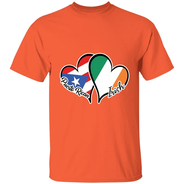 Heart Puerto Rico Ireland Flag Half Puerto Rican Half Irish Shirt - Image 6