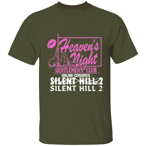 heavens night gentlemens club silent hill 2 shirt militarygreen