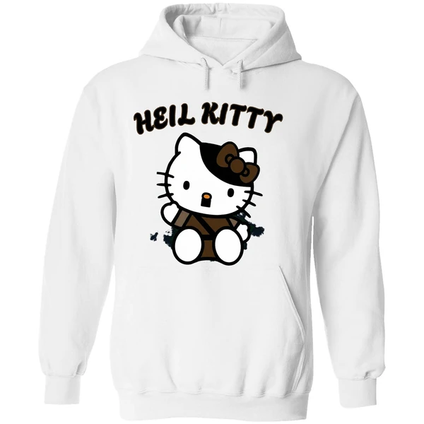 Heil Kitty Cartoon Hoodie - Image 8