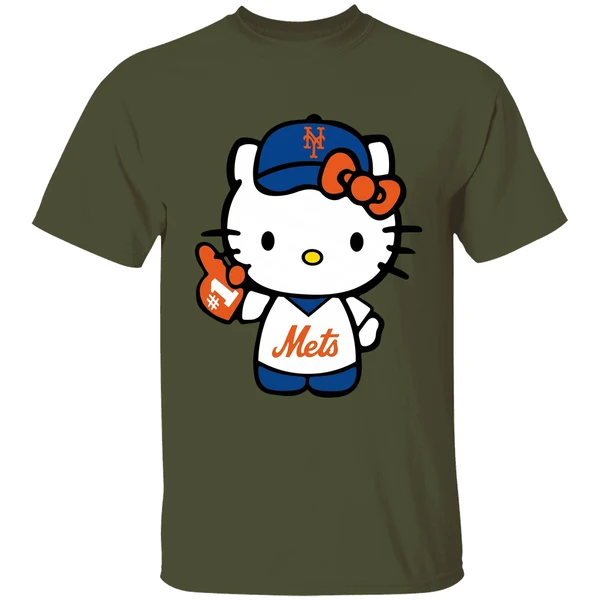 Hello Kitty New York Mets Baseball Shirt - Image 9