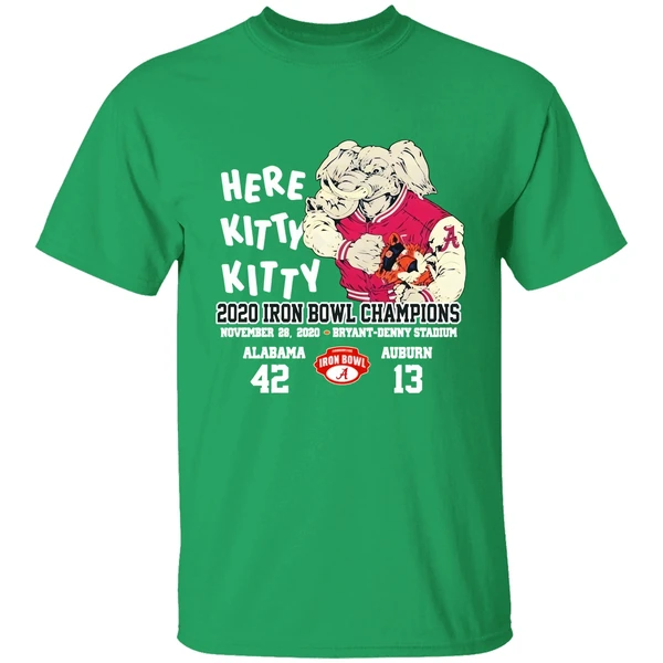Here Kitty Kitty 2020 Iron Bowl Champions Alabama Auburn Shirt