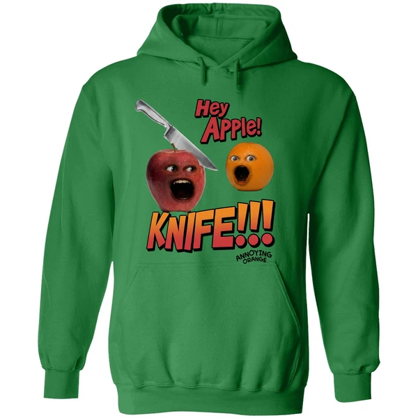 Hey Apple Knife Annoying Orange Hoodie - Image 2