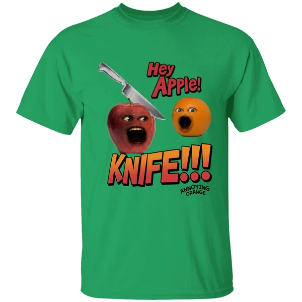 Hey Apple Knife Annoying Orange Shirt - Image 8