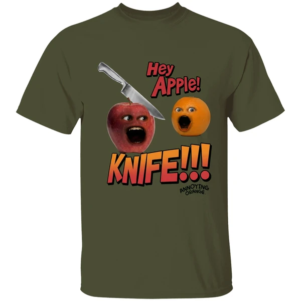 Hey Apple Knife Annoying Orange Shirt - Image 9