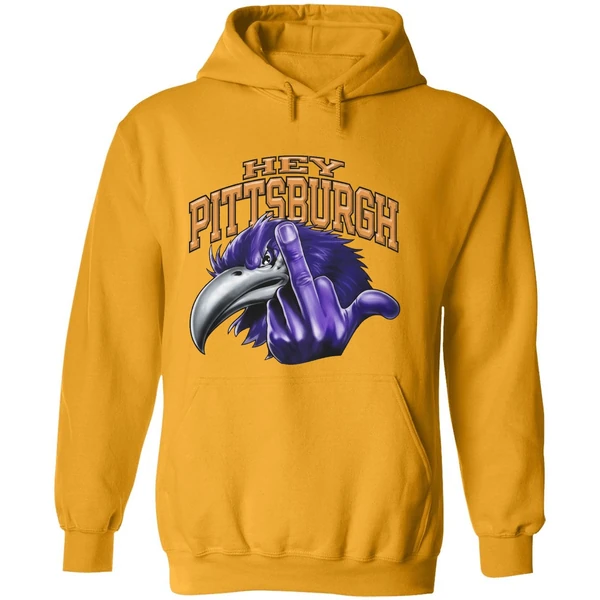 Hey Pittsburgh Baltimore Ravens Middle Finger Hoodie
