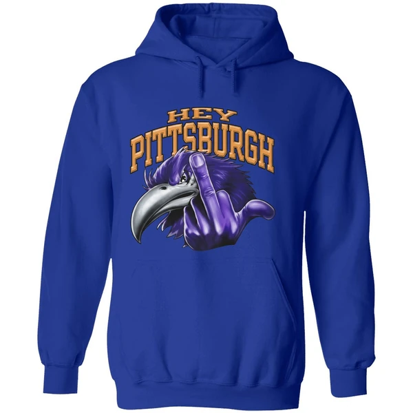 Hey Pittsburgh Baltimore Ravens Middle Finger Hoodie - Image 7
