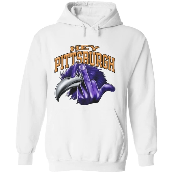 Hey Pittsburgh Baltimore Ravens Middle Finger Hoodie - Image 8