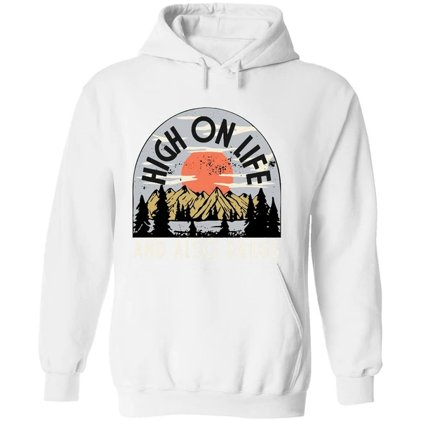 High On Life And Also Drugs Hoodie - Image 8