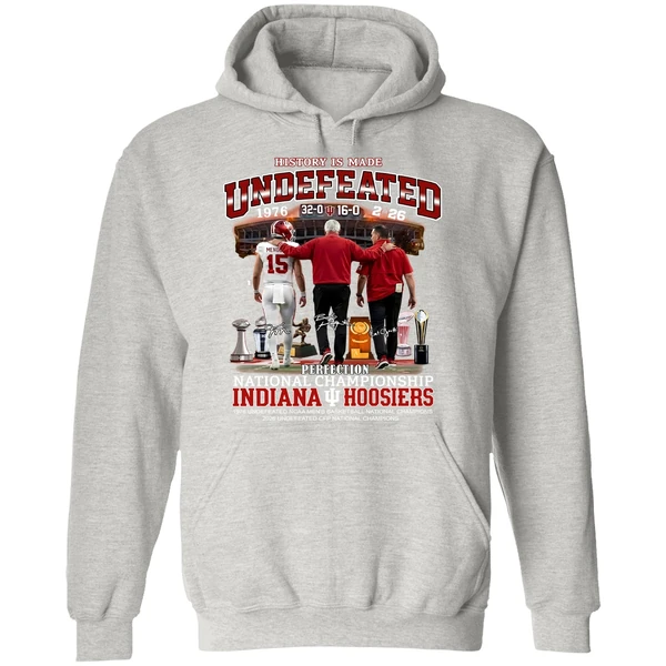 History Is Made Undefeated 32 0 And 16 0 Perfection National Champions Indiana Hoosiers Hoodie - Image 9