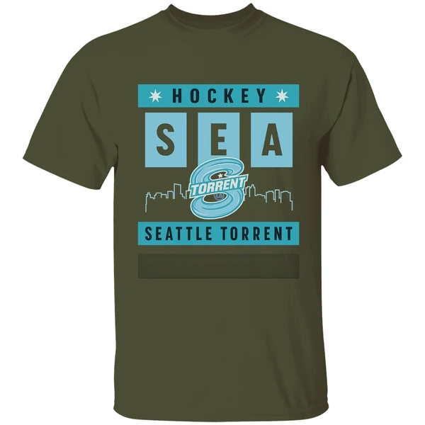 Hockey Sea City Skyline Seattle Torrent Shirt - Image 3