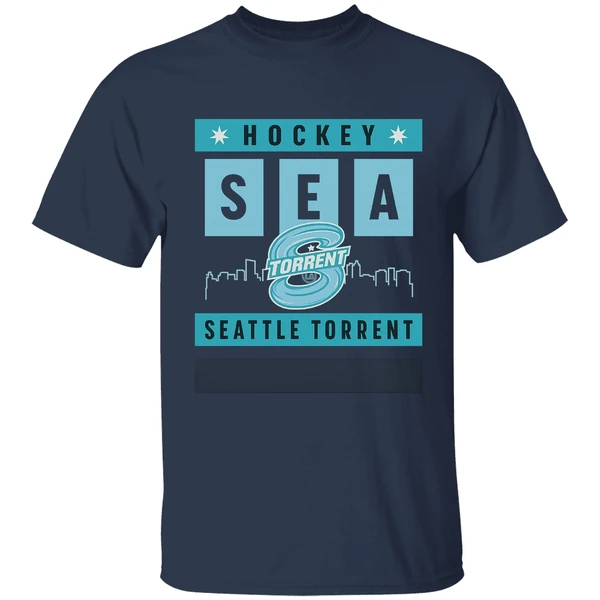 Hockey Sea City Skyline Seattle Torrent Shirt - Image 4