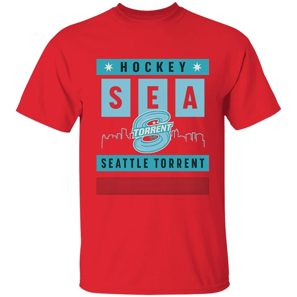 Hockey Sea City Skyline Seattle Torrent Shirt - Image 6