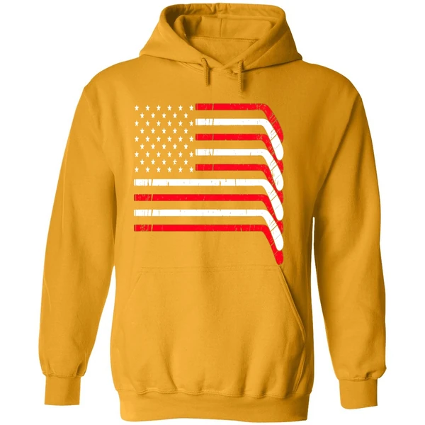 Hockey Stick Usa American Flag 2026 Hoodie