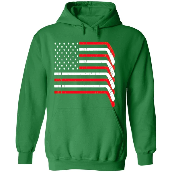 Hockey Stick Usa American Flag 2026 Hoodie - Image 2